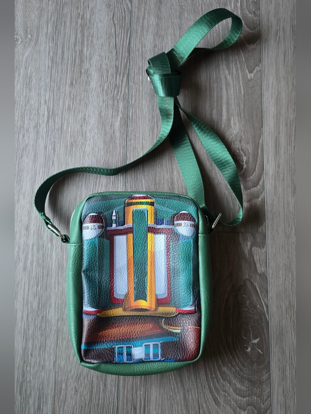 Loungefly Star Wars Boba Fett Crossbody Bag Green Faux Leather Licensed Sci Fi